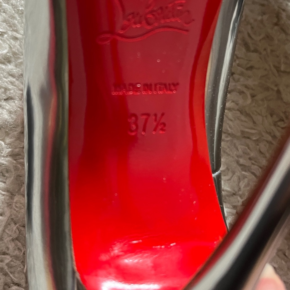 Christian Louboutin size 37.5 so Kate 120 Silver High Heel Pumps - Picture 14 of 16